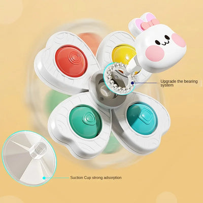 Baby Sucker Spinning Toys Children Bath Montessori Education Rotating 3 Years Bathroom Toys for Toddler Infant Toys for Baby - Smarsty
