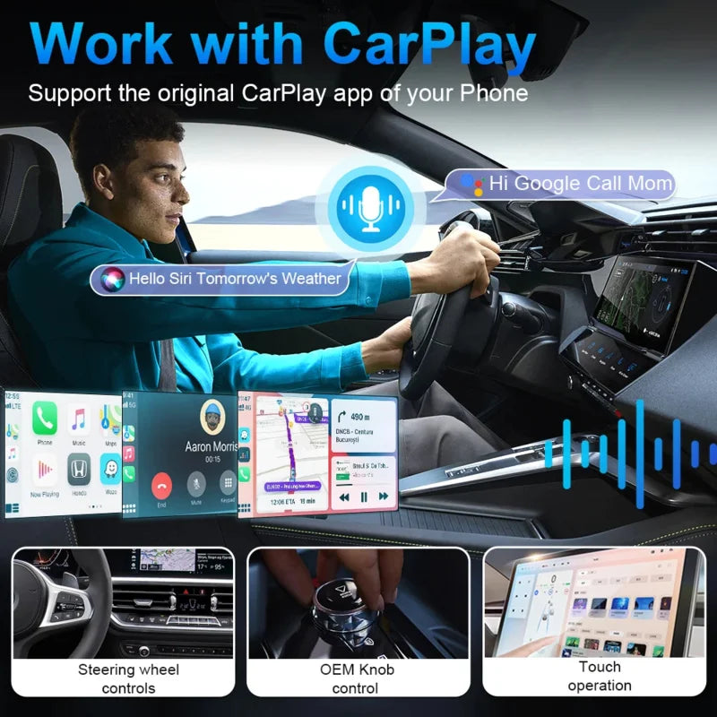 Wireless CarPlay Android Auto Adapter For OEM Car Stereo - Smarsty
