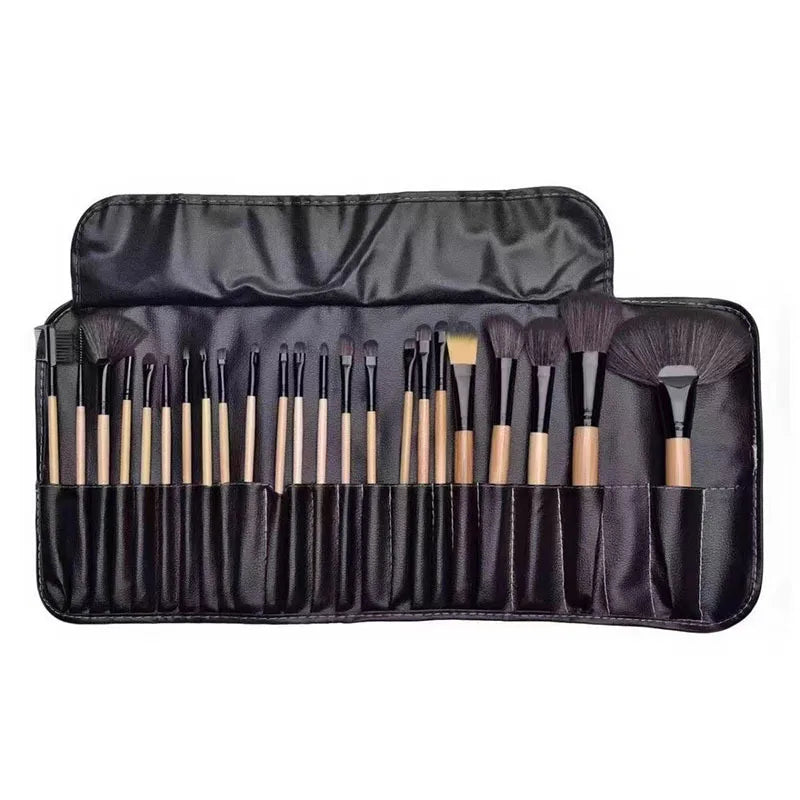 Free Gift Bag and Sponge for 24 pcs Makeup Brush Sets Cosmetics Brushes Eyebrow Powder Foundation Shadows Make Up Tools