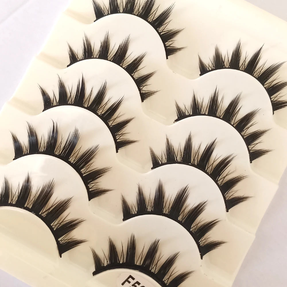 Natural Long Black False Eyelashes for Stunning Cat Eye Look - Smarsty