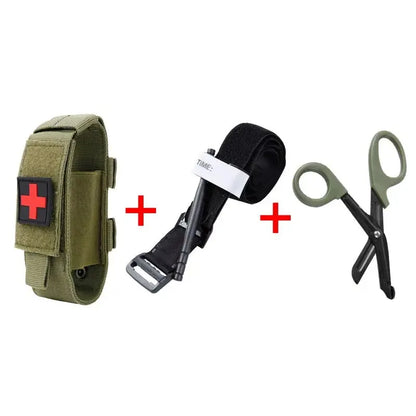 Outdoor camping Explore Military tourniquet Survival Combat tourniquet Spin Medical emergency strap Scissors organizer bag by Smarsty