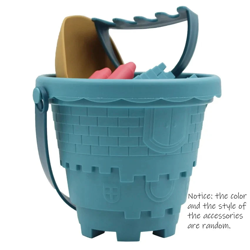 Children's Castle Sand Digging Sets Sand Scoop Summer Toy Beach Toys Sand Box for Kids Outdoor Baby Educational Interactive Gift