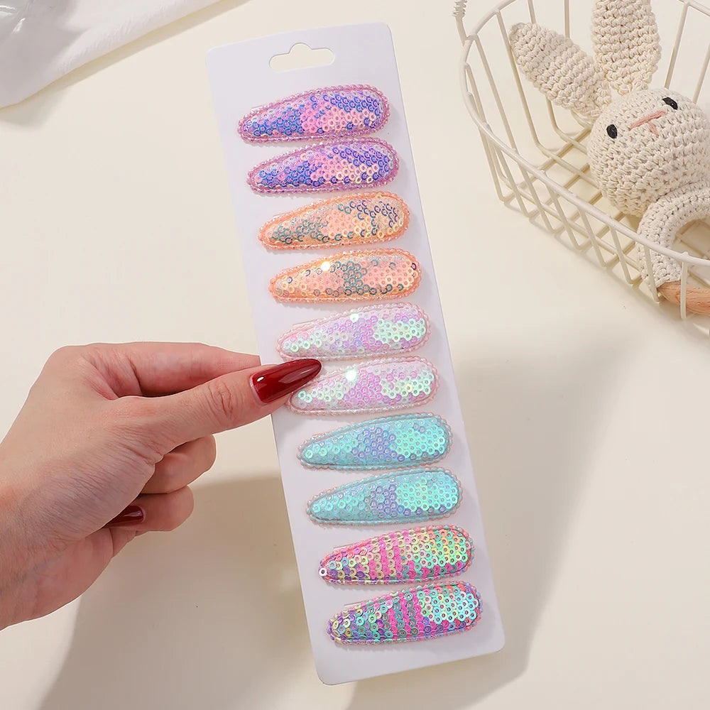 10 Pcs Cotton Alloy Hair Clips for Kids - Smarsty