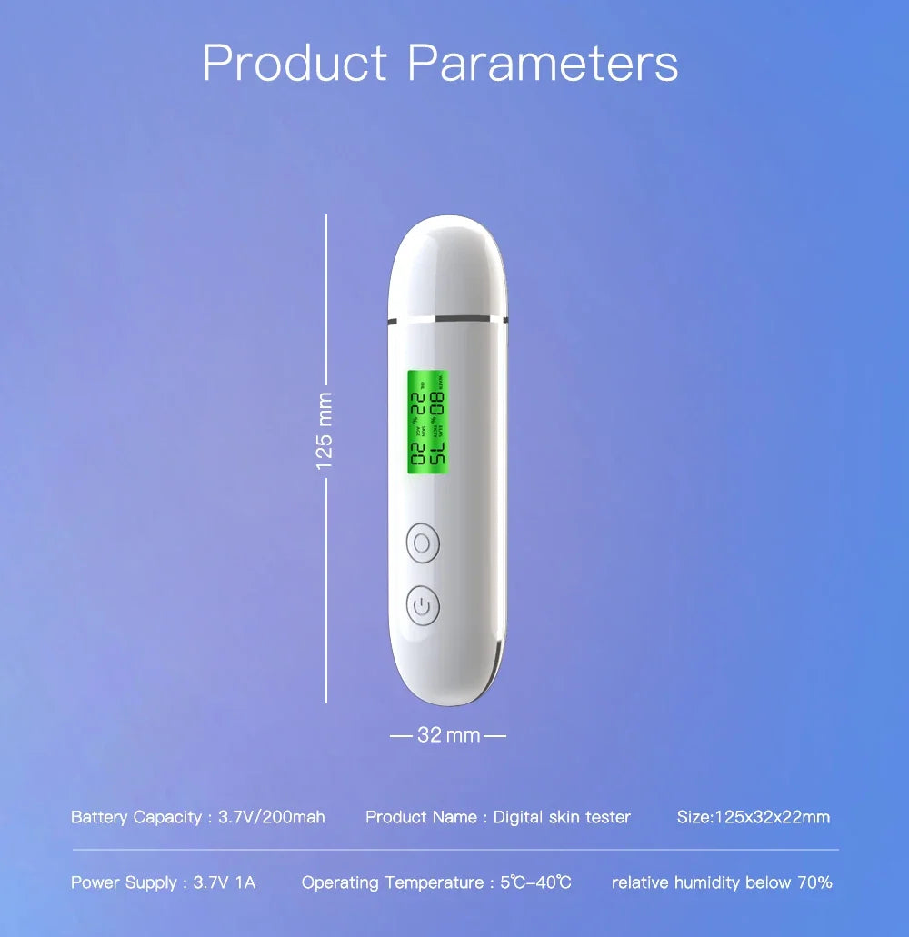 Portable Rechargeable Skin Analyzer for Moisture Detection - Smarsty