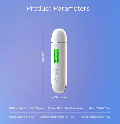 Portable Rechargeable Skin Analyzer for Moisture Detection - Smarsty