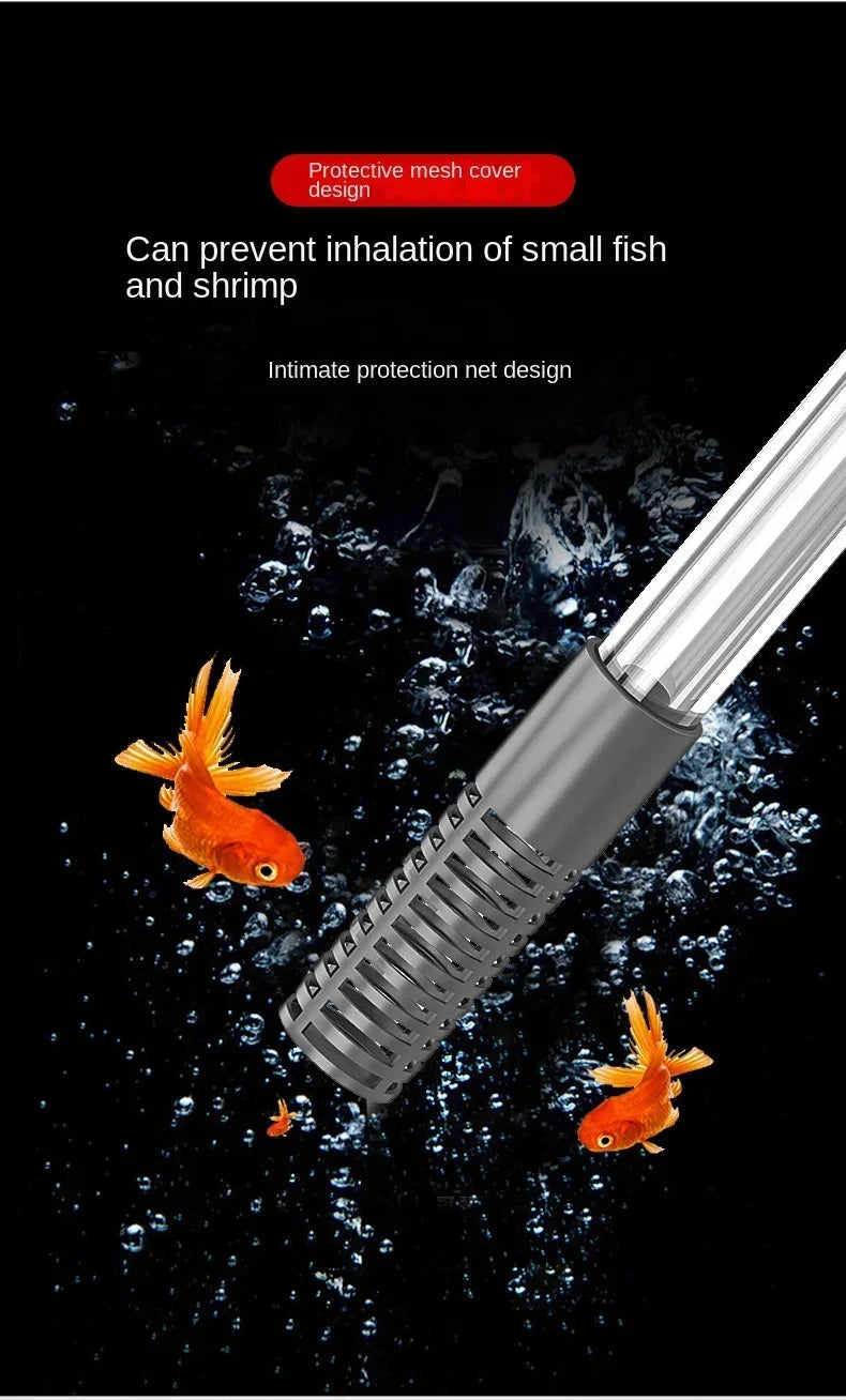 Siphon Pump with Filter Nozzle Fish Tank Water Changer Air Pump Cleaning Accessorie Handheld Aquarium Gravel Cleaner Vacuum Tool - Smarsty