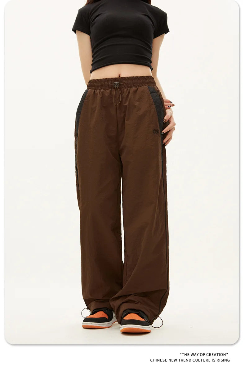 Women Casual Joggers Pants Fashion Streetwear Oversized Sports Wide Leg Pants Hip Hop Y2k Sweatpants High Waist Baggy Trousers - Smarsty