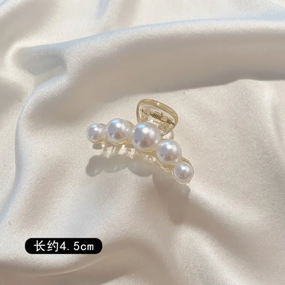 Large Pearl Hair Claw Clip Acrylic Fashion Barrette Stylish - Smarsty