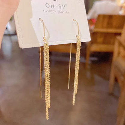 Long Tassel Chain Dangle Earrings for Trendy Women Jewelry - Smarsty