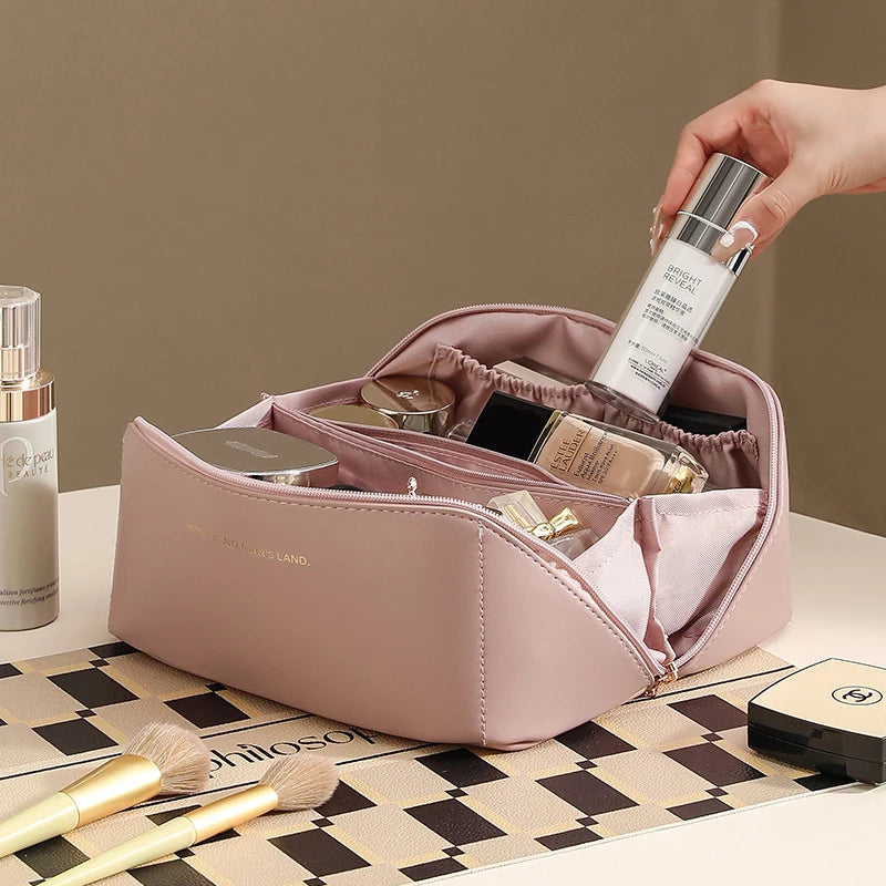 PU Pillow Makeup Bag Travel Cosmetic Case Large Capacity - Smarsty
