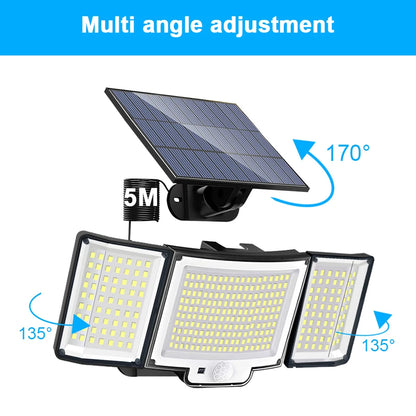 LED Solar Motion Sensor Outdoor Wall Lamp Waterproof - Smarsty