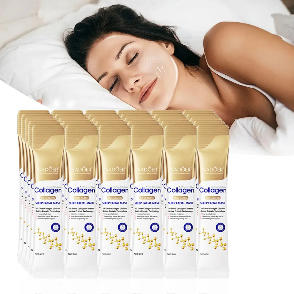 SADOER 30pcs Collagen Sleeping Facial Masks for Hydration and Brightening - Smarsty