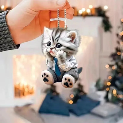 Creative Puppy Man Car Rearview Mirror Ornament Gift - Smarsty