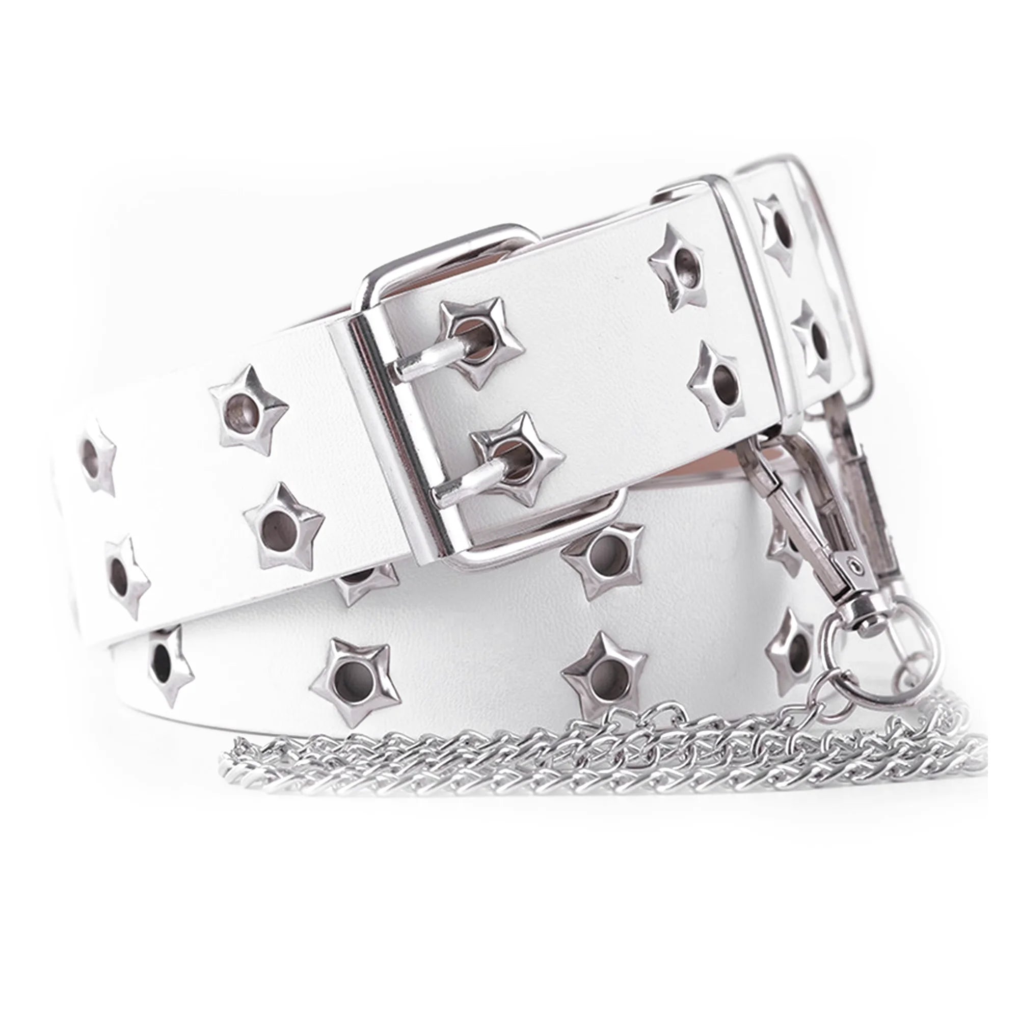 Unisex Punk Rock Double Hole Large Size Belt - Smarsty