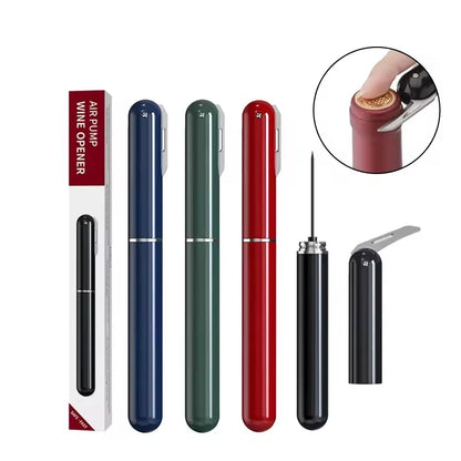 Portable 2in1 Air Pressure Wine Opener with Foil Cutter - Smarsty