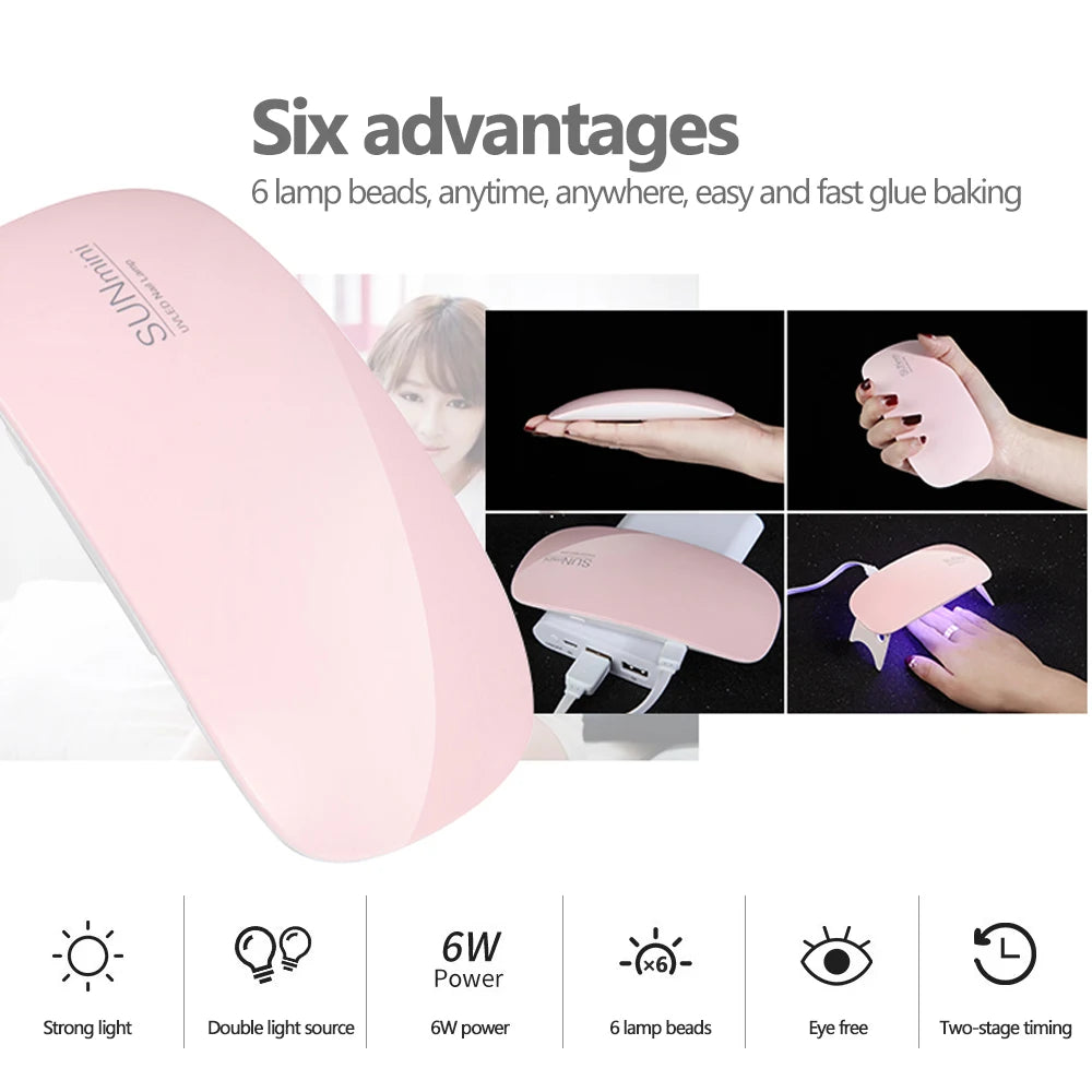 Portable UV Nail Dryer Lamp for Quick Gel Polish Drying - Smarsty