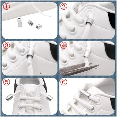 1Pair Elastic Lazy Shoelaces No Tie Shoe Laces Sneakers Flats Shoelaces for Kids Adult Quick Shoelace Fit All Shoes Freeshipping - Smarsty