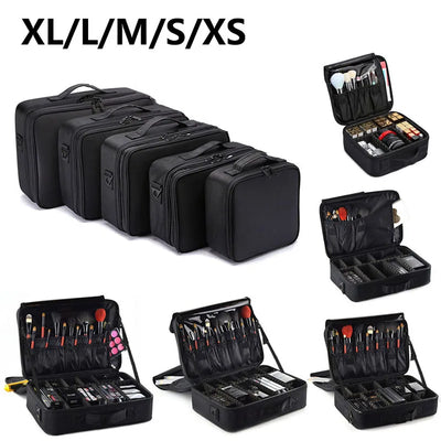 Large Capacity Travel Makeup Case Cosmetic Organizer - Smarsty