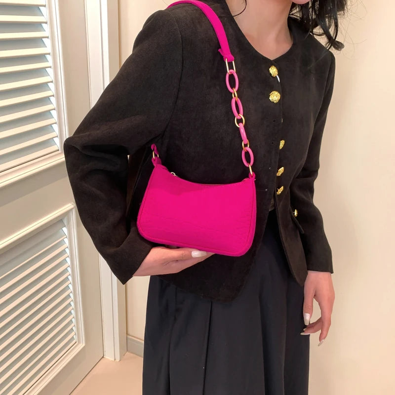 Felt Shoulder Bag For Women Crescent Saddle Purse Design - Smarsty
