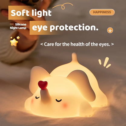 Cute Silicone Rabbit LED Night Light for Kids - Smarsty