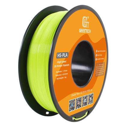 GEEETECH High-Speed PLA Filament 1.75mm 1kg 1 spool, Fast Curing, Better Liquidity, HS-PLA High-Speed 3D Printing Filament