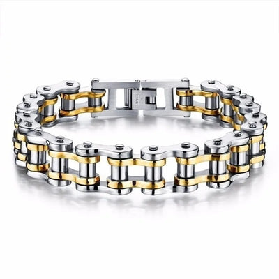 Stainless Steel Biker Chain Bracelet Durable Punk Jewelry - Smarsty