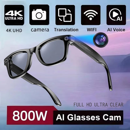 New 800W Camera AI Glasses Men Color-Changing Smart Translation Glasses Photo Video Recording Waterproof Call Smart Sunglasses - Smarsty
