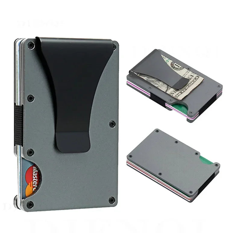 ANTI RFID Blocking Minimalist Card Holder Wallet for Men 2025 Slim Mini Fashion Wallet - Metal Wallet with Money Clip for Unisex - Smarsty