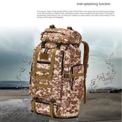 80L/100L  Mountaineering Bag Climb Bag Tactical Backpacks Large Backpack Outdoors Hiking Camping Travel Bags - Smarsty