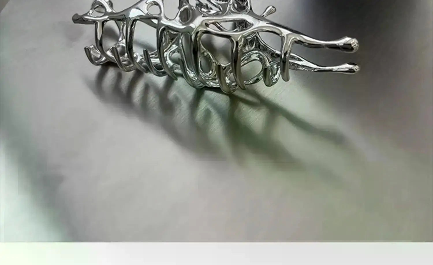Large Metal Claw Clips For Women Strong Hold Silver - Smarsty
