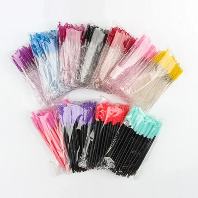 5/25/50 PCS Makeup Brushes Pink Crystal Eyelashes Brush Reusable Fake Lashes Extension Supplies False Eyelash Make up Tool Hot - Smarsty