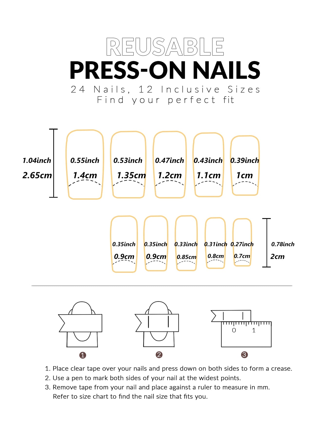 24PCS Pink Gradation Press On Nails for Summer Style - Smarsty
