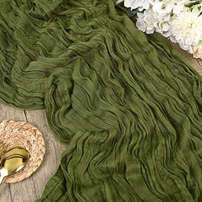 Wrinkle Gauze Table Runner for Elegant Dining Decor - Smarsty