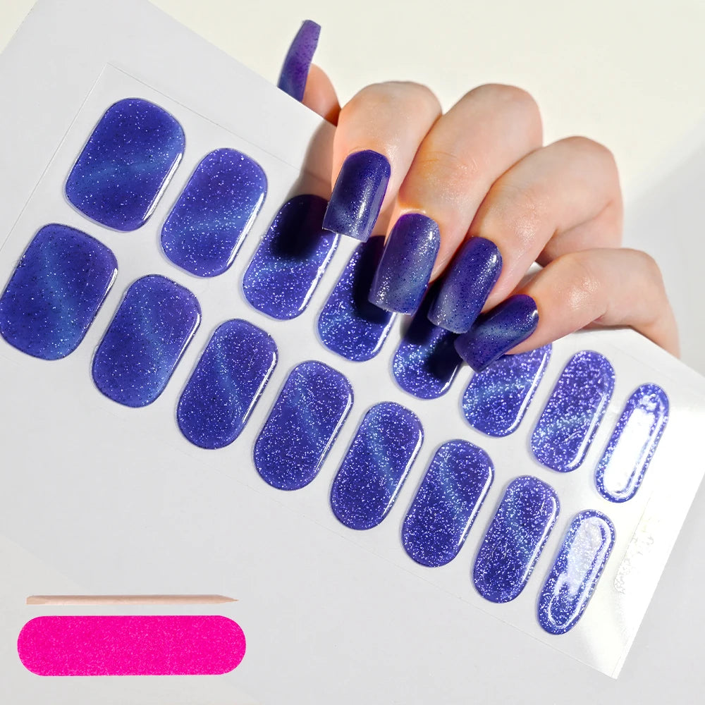 Long-Lasting Semi-Cured Gel Nail Stickers for Easy Application - Smarsty
