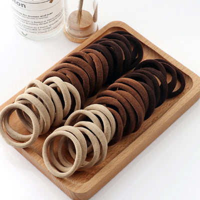 Black Hair Bands High Elastic Strong Hold 100pcs Pack - Smarsty