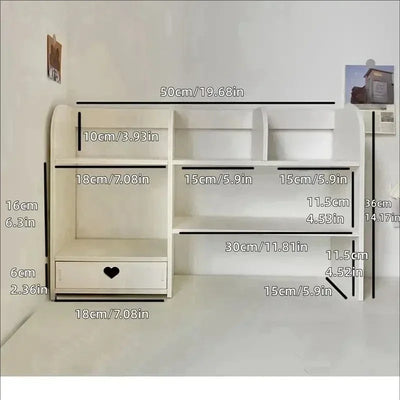 Double-Layer Desktop Organizer Rack Stationery Office Desk Accessories Storage Desktop Cosmetics Organizers Storage Shelf by Smarsty