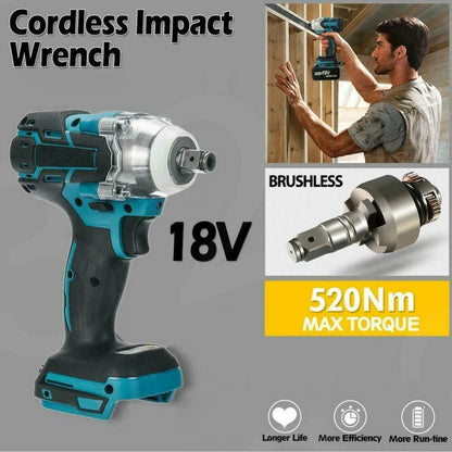 Cordless Brushless Impact Wrench with Toolbox Set - Smarsty