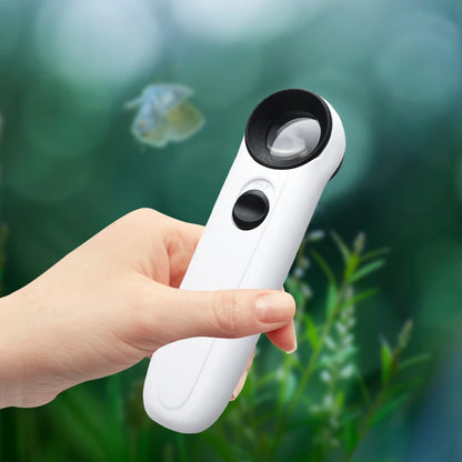 40X Handheld Magnifier Illuminated Jewelers Loupe Magnifier with Two LED Lights Jewelry Magnifier for Jewelry Identifying