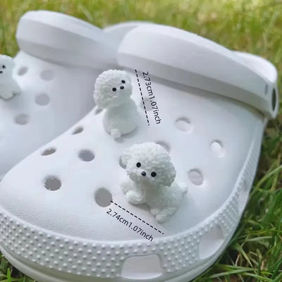 1/4Pcs/Set Luminescence 3D Cute Puppy Shoe Decoration Diy Shoes Charms Used For Clogs Sandals Perfect For Holiday Xmas Gifts - Smarsty