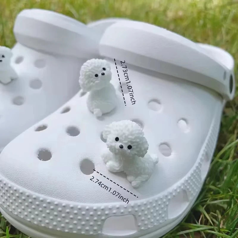 1/4Pcs/Set Luminescence 3D Cute Puppy Shoe Decoration Diy Shoes Charms Used For Clogs Sandals Perfect For Holiday Xmas Gifts