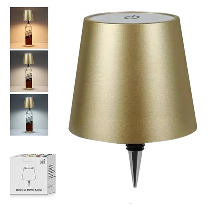 Wireless Touch Control Bottle Lamp with Dimmable Colors - Smarsty
