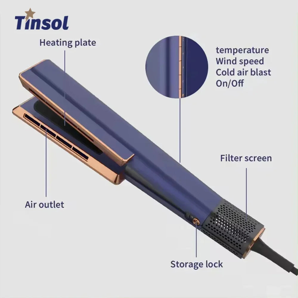 2 In 1 Hair Straightener And Dryer With Intuitive Airflow - Smarsty