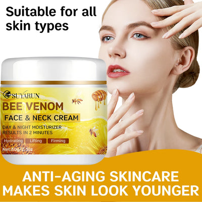 SUYARUN Bee Venom Collagen Anti-Aging Face Cream | Firming Lifting Moisturizer | Wrinkle Reduction | 24H Hydration. - Smarsty