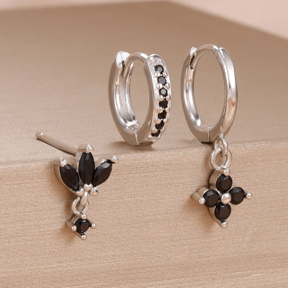 3PCS Stainless Steel Dangle Earrings Set for Women - Smarsty