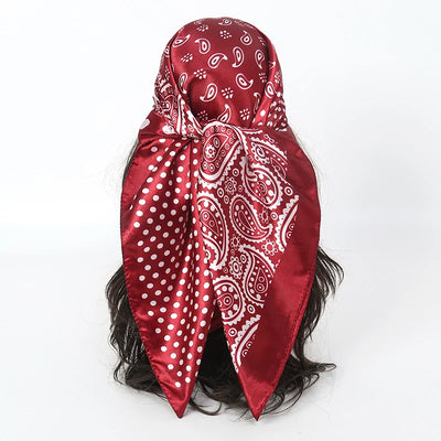 Luxury Satin Silk Scarf for Women Sun Protection - Smarsty