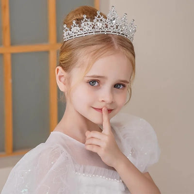 Girls Princess Crown Crystal Tiara for Dance Performance - Smarsty