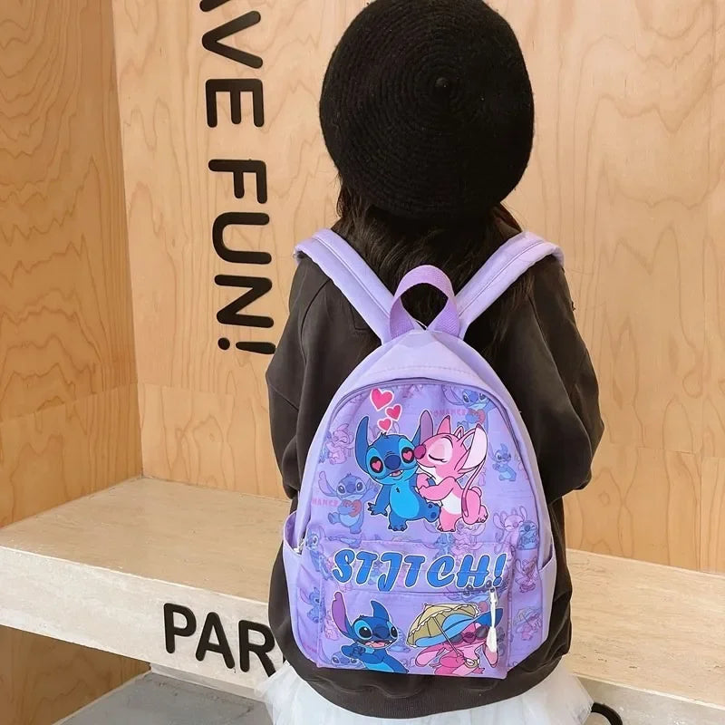 Stitch Print Nylon Daypack Ideal For Kids Travel And School - Smarsty