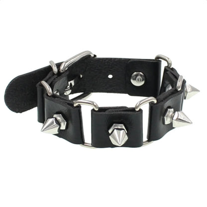90s Punk Style PU Leather Spike Bracelet for Women - Smarsty