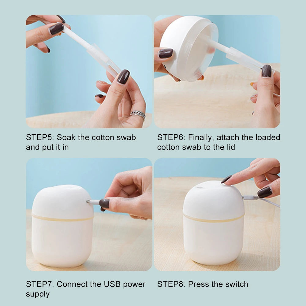 Mini Portable USB Humidifier for Quiet Indoor Comfort - Smarsty