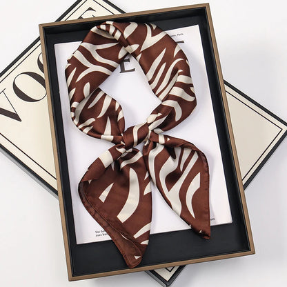 Luxury Square Silk Scarf for Women Stylish Satin Hijab Wrap - Smarsty
